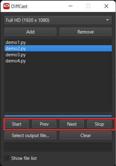 diffcast-demo-controls