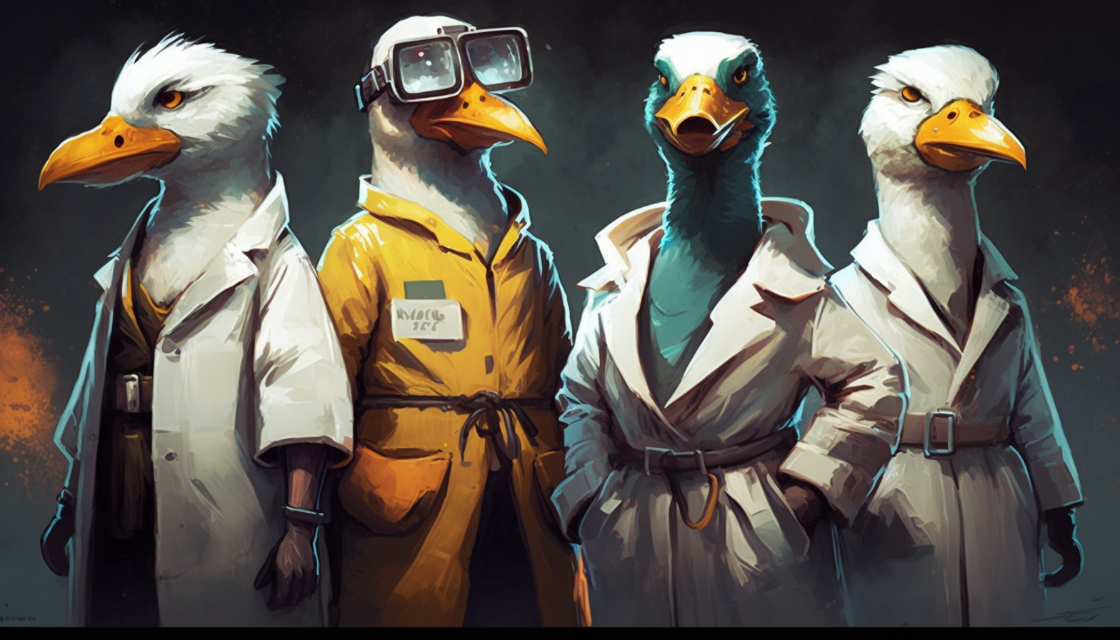 4_ducks_wearing_white_doctors_coats