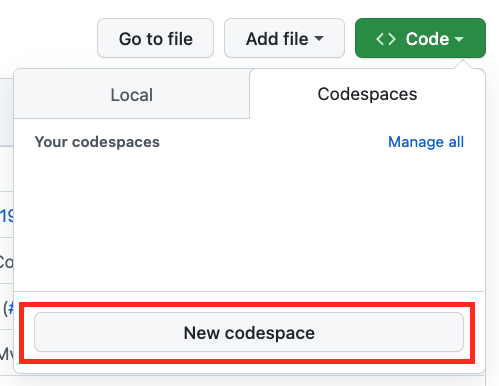 How to open a project in Codespaces