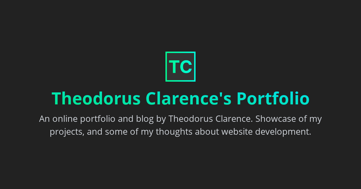 Screenshot of theodorusclarence.com