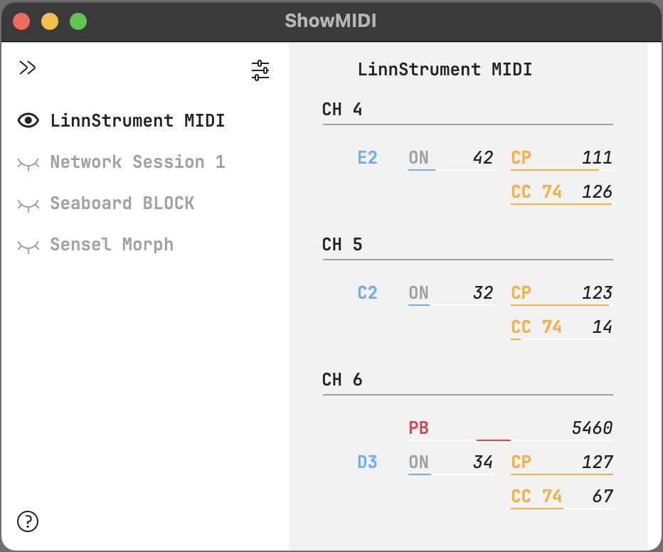 ShowMIDI screenshot