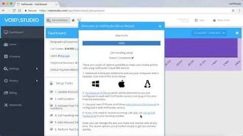VoIPstudio dashboard tutorial