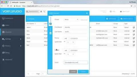 VoIPstudio add contact