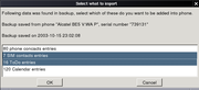 Import dialog