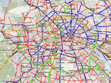 Rendered tram and bus routes following this scheme