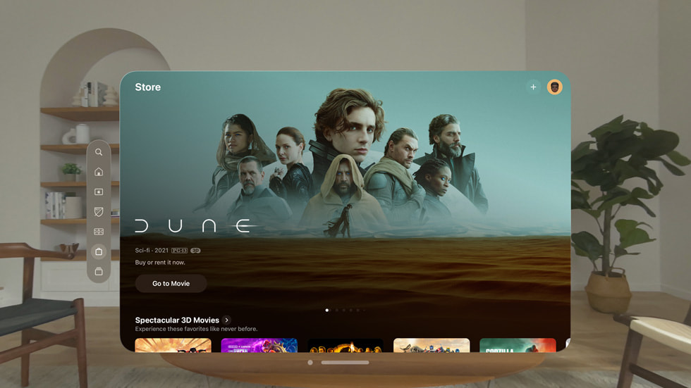 Dune en 3D sur l’Apple Vision Pro.