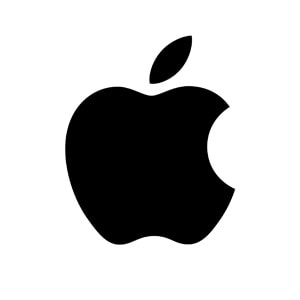 El logo de Apple.