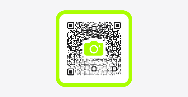 Imagen de un código QR con un enlace para abrir la app Fitness