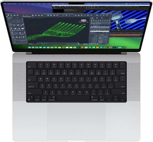 Autodesk, AutoCAD et Adobe After Effects affichés sur un MacBook Pro
