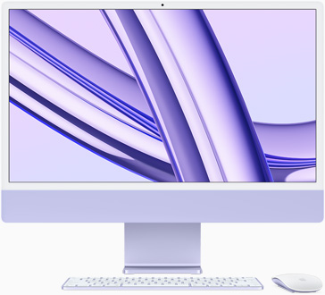 iMac, màn hình hướng về phía trước, màu tím