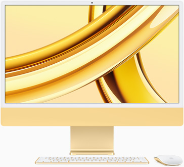 iMac, màn hình hướng về phía trước, màu vàng