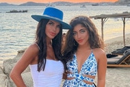 Teresa Giudice with her daughter Milania Giudice on a beach together