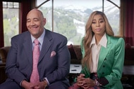 Mary Cosby and Robert Cosby Sr. sitting together.