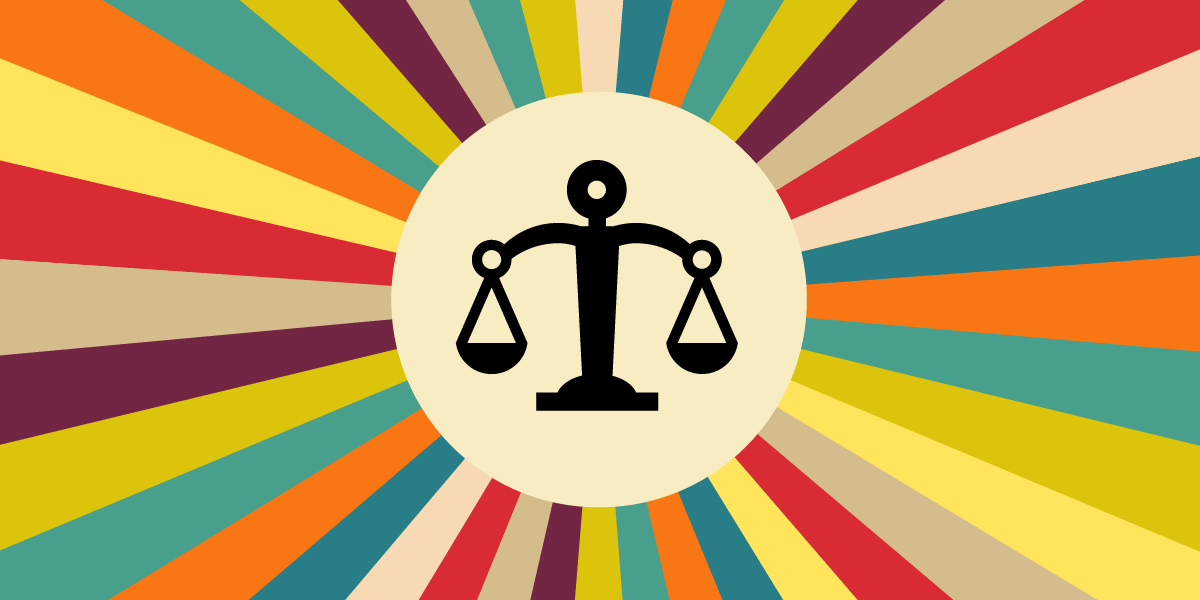 scales of justice icon   starburst