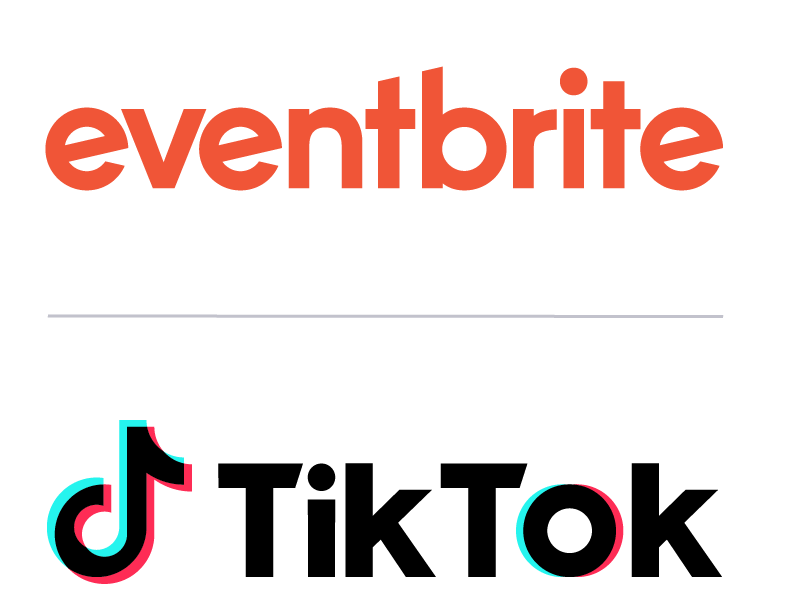 Eventbrite and TikTok logos.