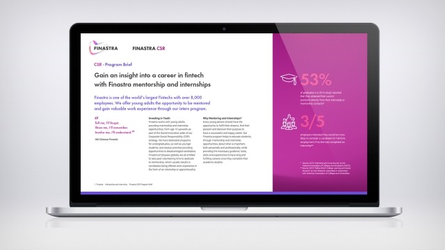 Finastra Mentorship and Internship Program Brief