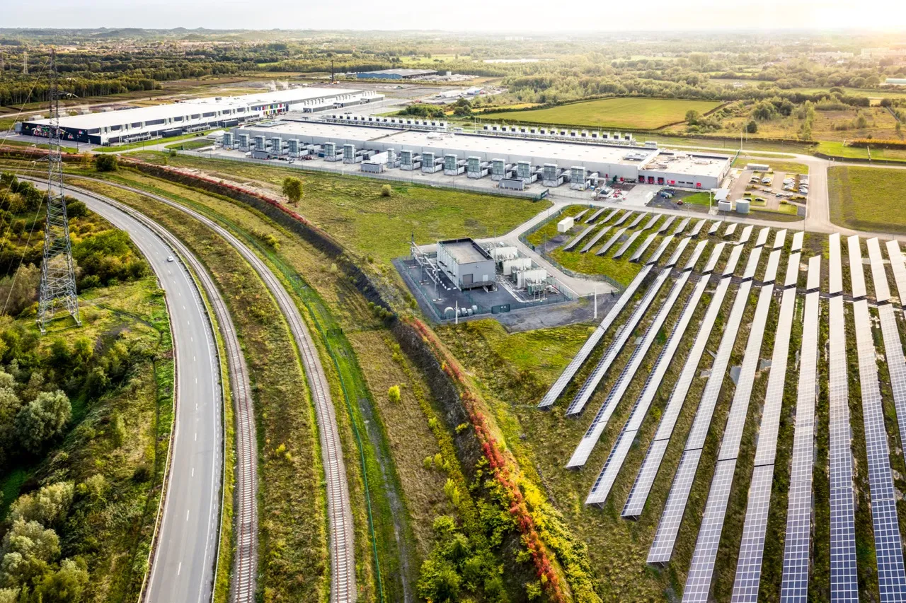 View of Google's Data Center in St. Ghislain, Belgium