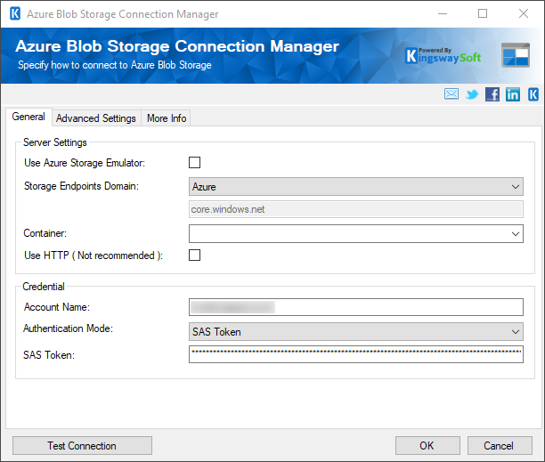 SSIS Azure Blob Storage Connection