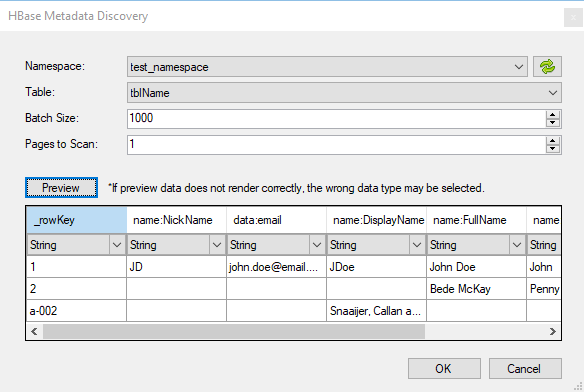 HBase Source Component - Add Metadata