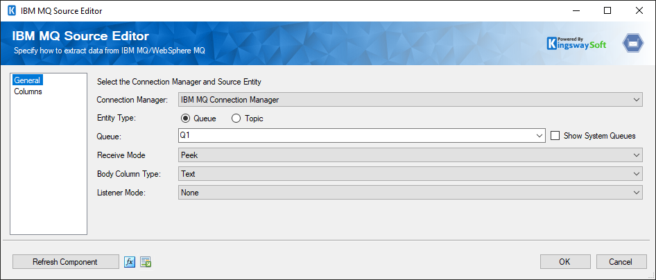 IBM MQ source component