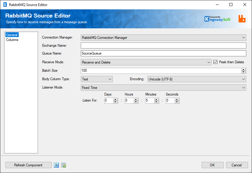 RabbitMQ SSIS Source Component