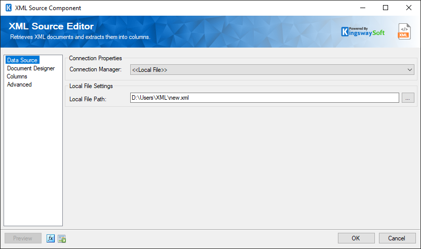 SSIS XML Source - File