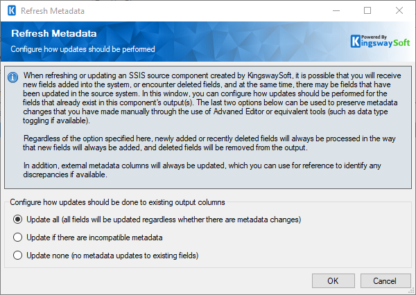 REST Source - Refresh Metadata Settings