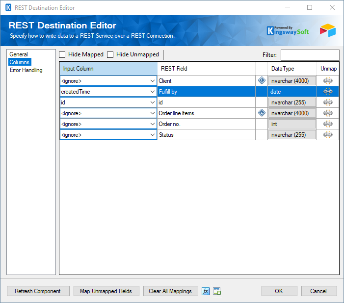 Rest Airtable Destination component - Columns.png