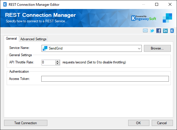 SSIS SendGrid Connection manager