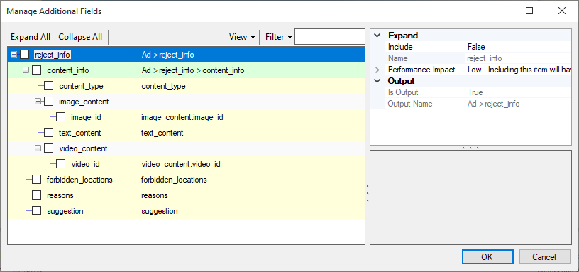 SSIS Tiktok Business Source component - Manage Additional Fields