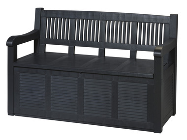 LIVARNO home Banc de jardin avec coffre de rangement, 280 L, en plastique