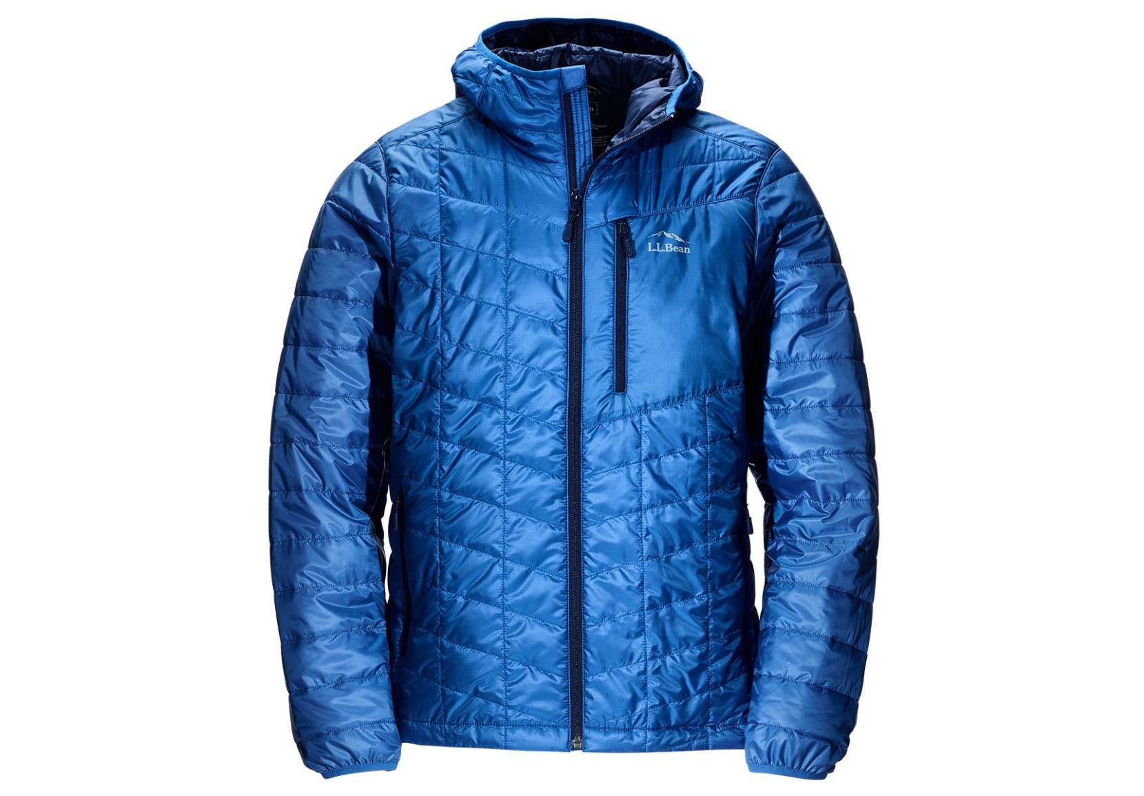 Blue Packaway Jacket with Cross Core.