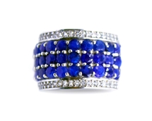 Bague celeste saphir