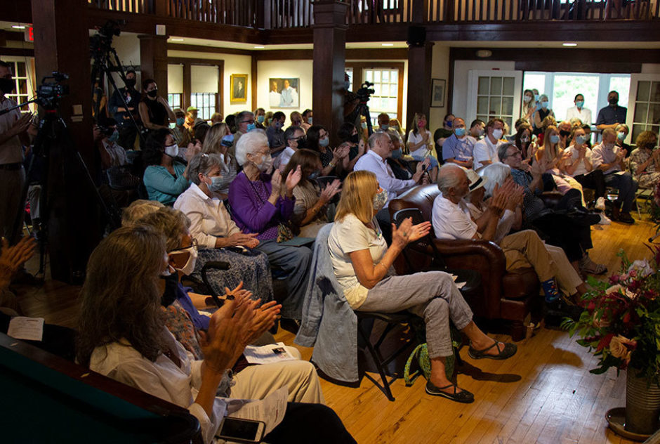 Audience applauds performers in Bond Hall