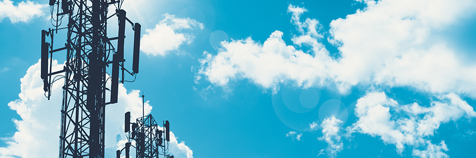 cellphone towers and sky