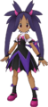 Le look saisonnier d'Iris dans Pokémon Masters EX.