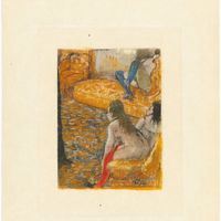 Oeuvre de Degas utilisée dans l'ouvrage "Mimes des courtisanes de Lucien" de Pierre Louÿs (1935).