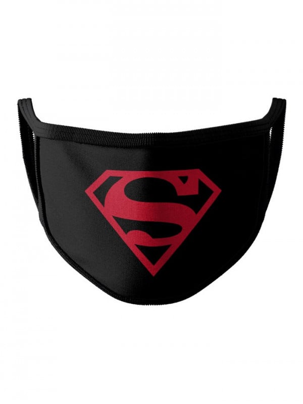 Black Superman Logo - Superman Official Face Mask