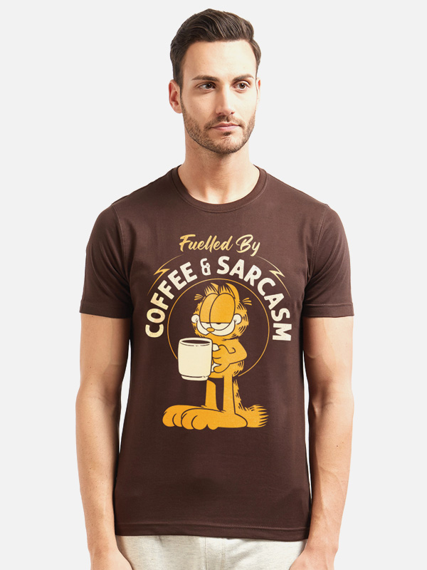 Fuelled By Coffee & Sarcasm - Garfield Official T-shirt