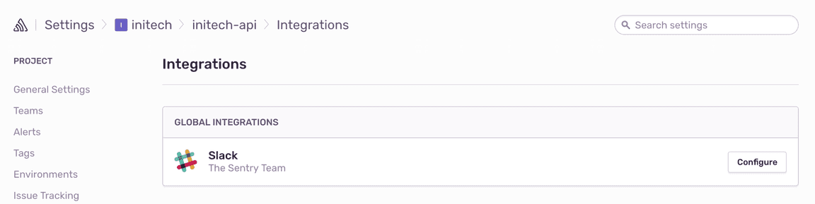 Slack global integrations