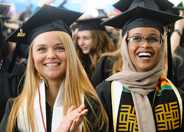 Students graduating at Commencement