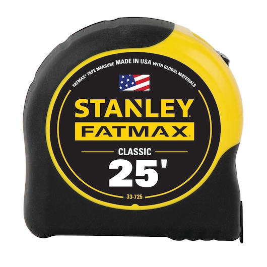 Close up of 25 foot FATMAX classic tape measure.