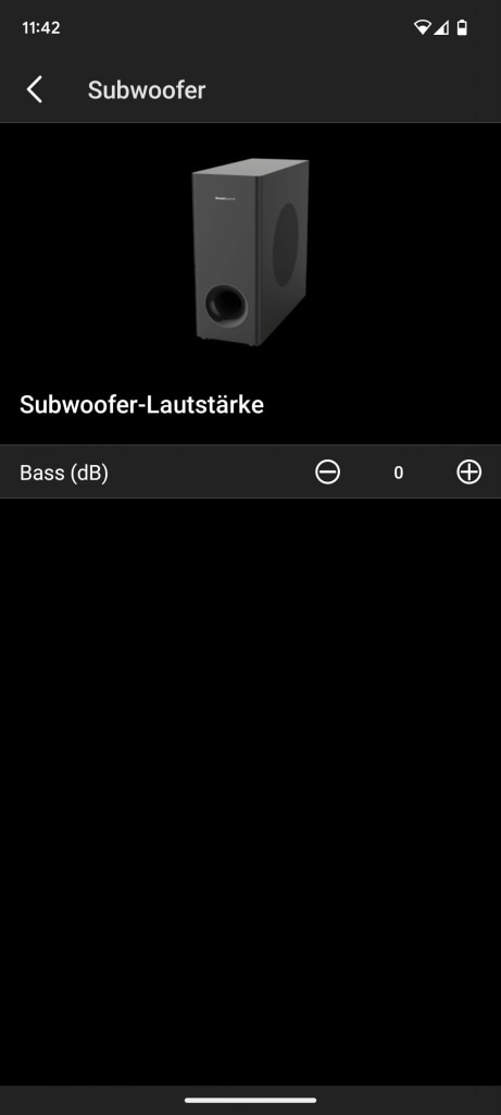 App der Creative Soundblaster Katana V2 Soundbar, Subwoofer