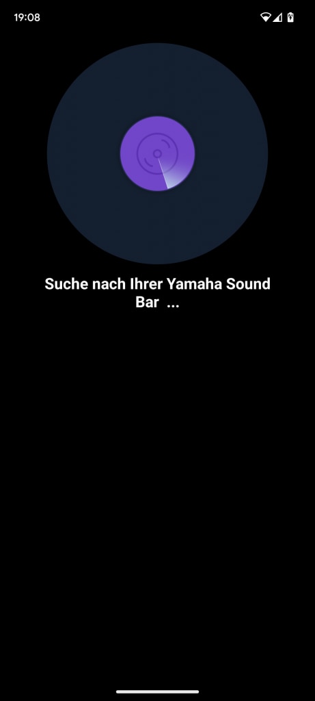 App der Yamaha True X Bar 50A Soundbar, Suchanzeige