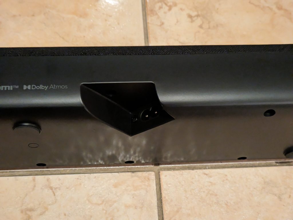 Netzanschluss der Yamaha True X Bar 50A Soundbar