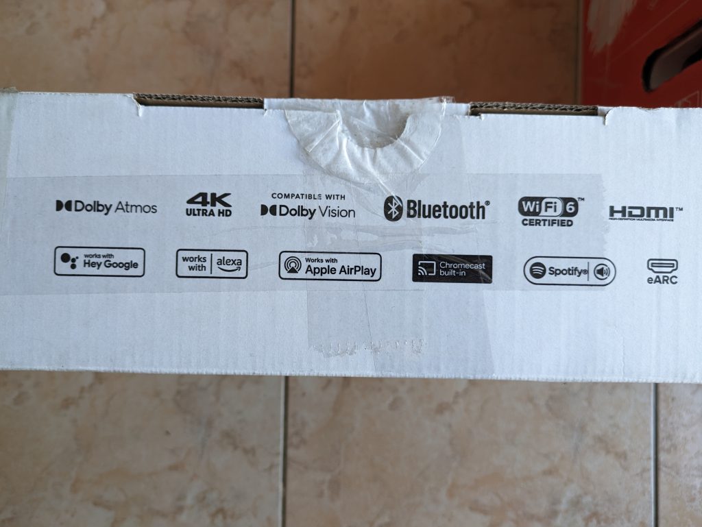 Verpackung der JBL Bar 800 Soundbar von oben