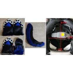 Black Blue Canine Partial