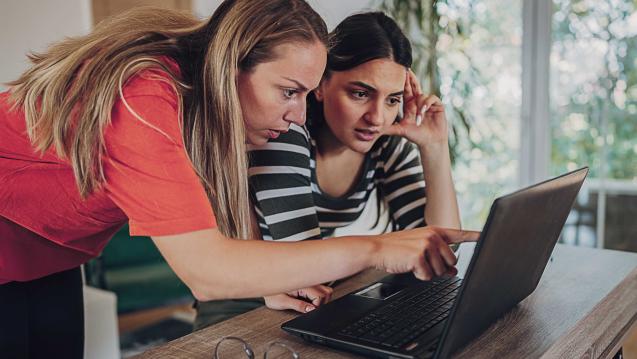 Women using a laptop