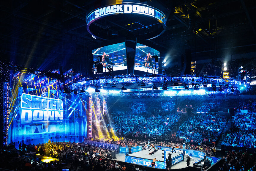 Arena view of a SmackDown event