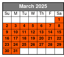 Six Flags Fiesta Texas: One-Day Ticket March Schedule